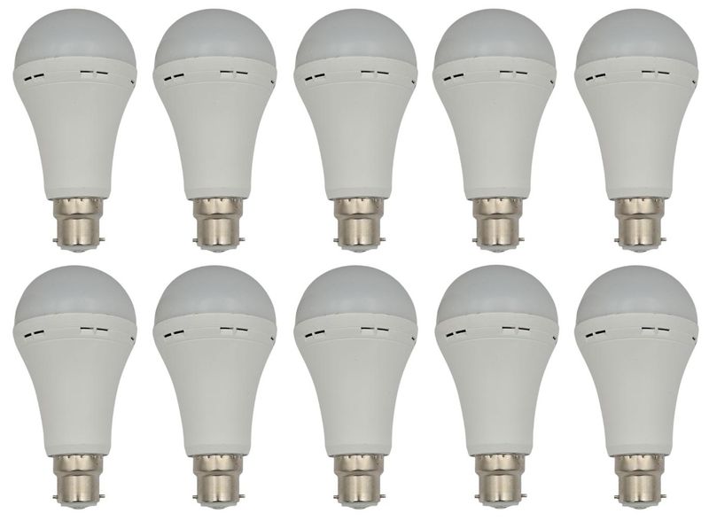 B22 Rechargeble LED Globe 12W - Emergency Light Bulb 10 Pack