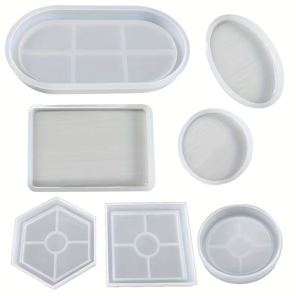 Tray Silicone Resin Board Resin Mold - Set of 7