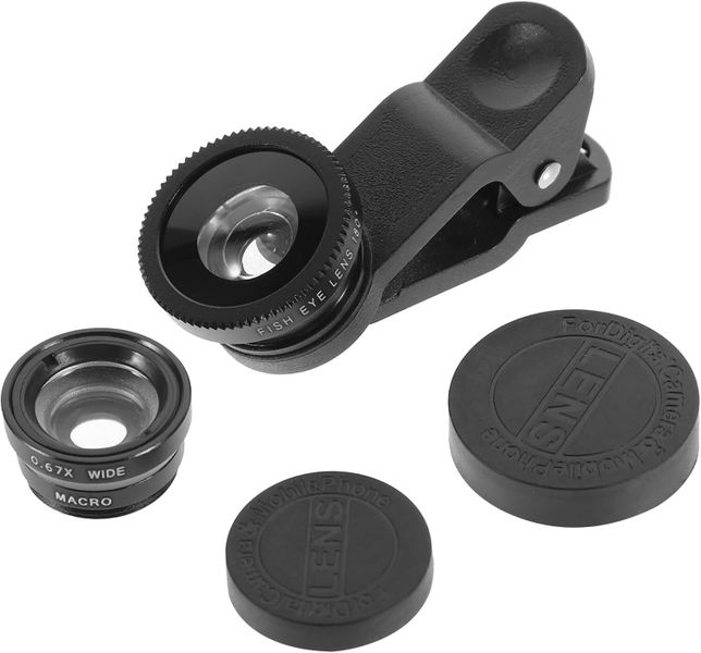 Wide Angle Fisheye Macro Lens Attachments for Cell Phones
