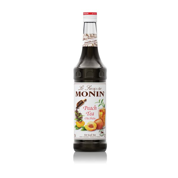 MONIN Premium Peach Tea Syrup 1ltr- Refreshing Peach Tea for Every Occasion