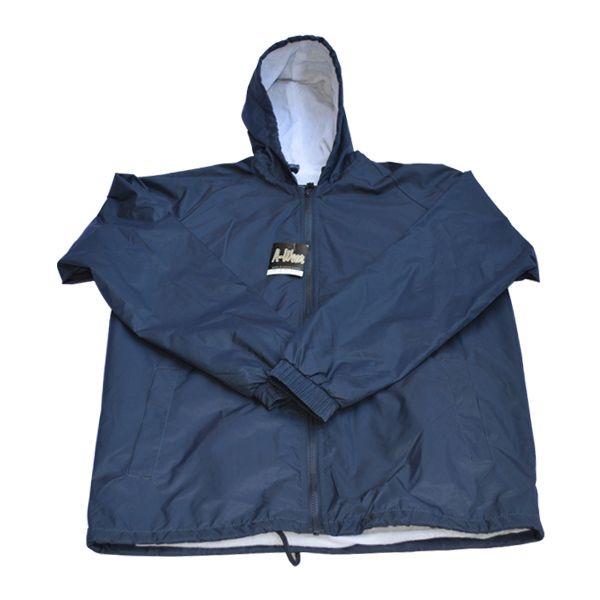 School Rain Jacket Hooded Polar Fleece Drymac Navy