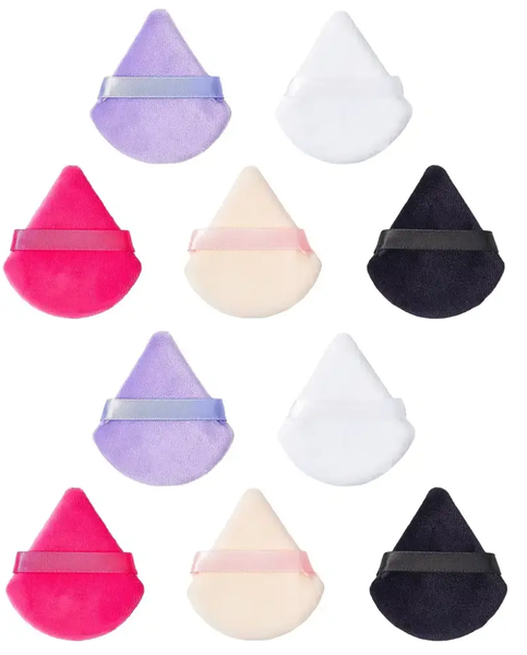 10 Pieces Triangle Makeup Powder Puff Sponge Set