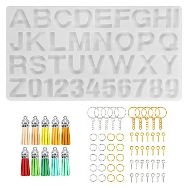 Alphabet Letter Resin Mold Keyring Kit