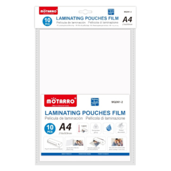 Motarro Laminating Pouches Film A4 216x303cm 10PCS