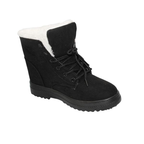 Women's Winter Boots - Plush Fleece Lined, Warm Ankle Boots