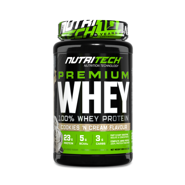 Nutritech Premium Whey 100% Whey Protein Cookies &amp; Cream - 2lb