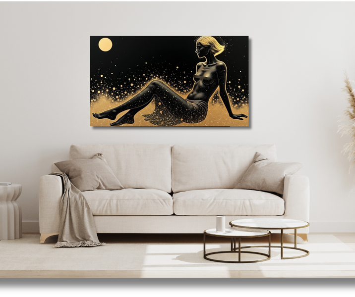 Canvas Wall Art Home Decor - Black &amp;Gold