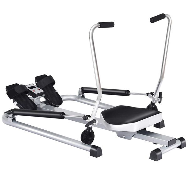 Foldable Rowing Machine Adjustable Hydraulic Resistance Rower With Monitor