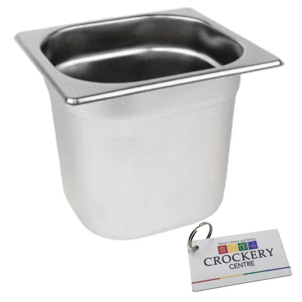 Stainless Steel Insert Sixth 150mm Catering Equipment + Keyring
