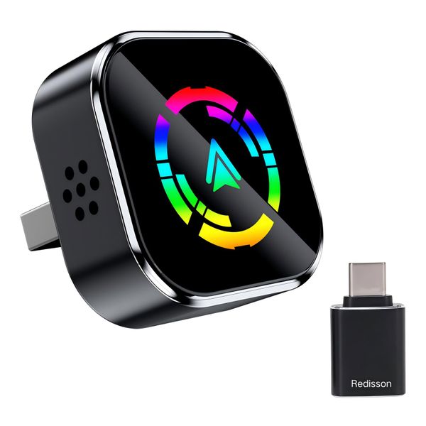 Redisson 2-in-1 Wireless CarPlay &amp;Android Auto Adapter with RGB Light
