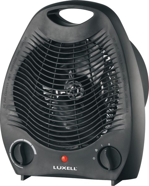 LUXELL - Fan Heater with Thermostat - Black- 2000W - AF-501
