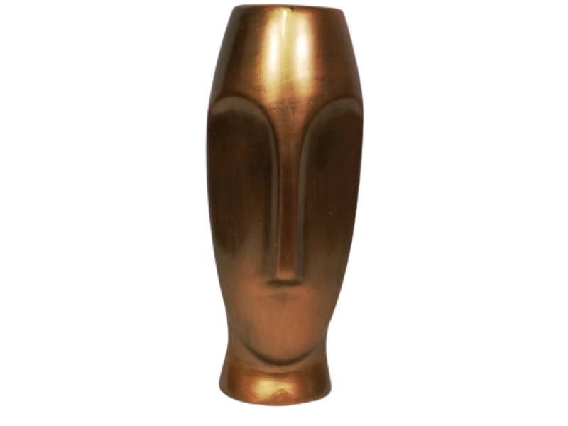 Vase Ceramic 43cm Portrait Man Bronze