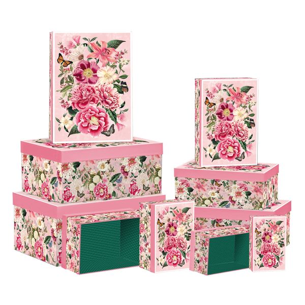 10 Nested Boxes Victorian Bouquet