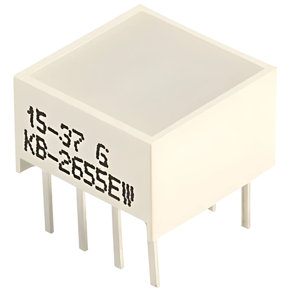 KB-2655EW Square LED Light Bar 4 LEDs Hi Eff Red Diffused Lens 60mcd