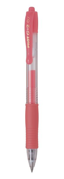 Pilot G-2 0.7 Gel Retractable Pen - Box of 12 - Neon Red