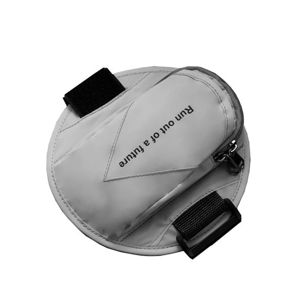 Sweatproof Outdoor Running Sport Armband Phone Holder Pockets - Grey