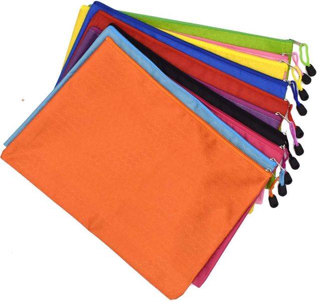 10Pcs A4 Waterproof Zipper File Bags