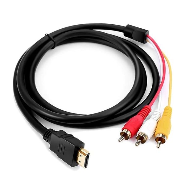 HDMI to 3 RCA Cable 1080P 1.5 Meter One-Way Transmitter for TV HDTV DVD