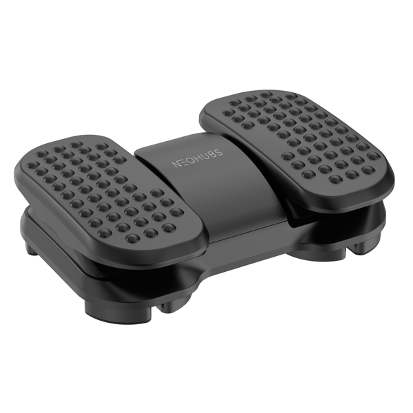 NEOHUBS Footrest with Adjustable Height, Massage Surface &amp; Split Pedals