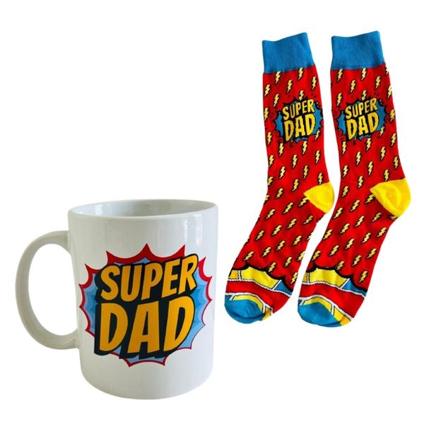 Dad Mug (325ml) &amp; Socks - Father's Day / Birthday Gift Set