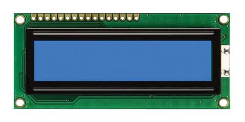 Midas (MC21605C6W-BNMLWS-V2) Alphanumeric LCD, 16 x 2, White on Blue, 5V