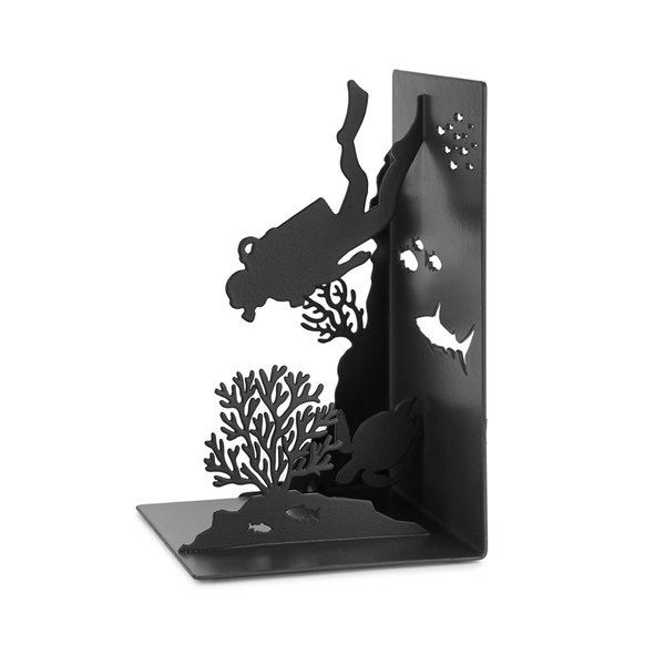 Bookend - Metal - Scuba Diver