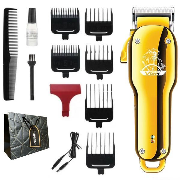 VGR- Professional Hair Clipper with LED Display &amp; Luxury Simpsons Bag