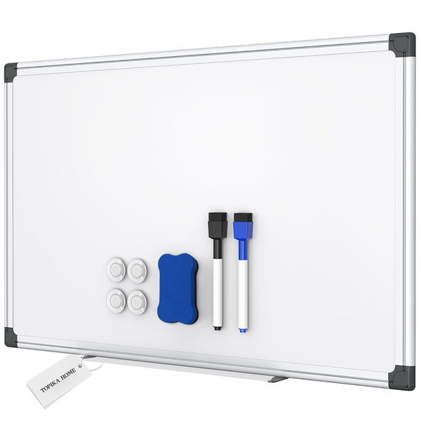 Topika Double Side Dry Ease Magnetic Whiteboard with Pen, 90 x 120cm