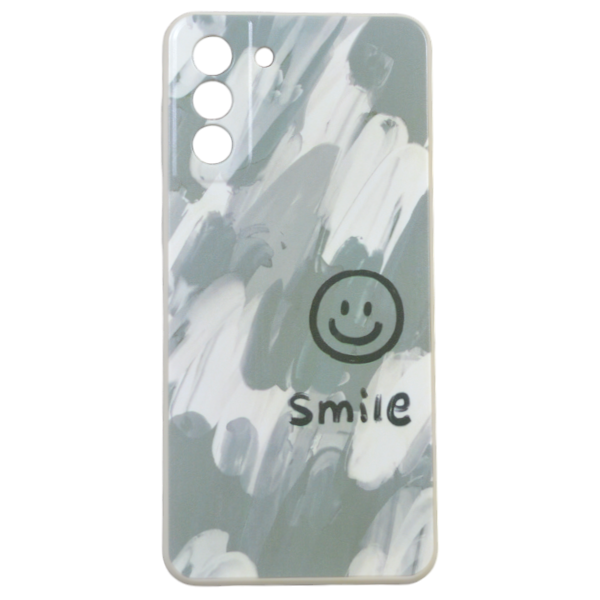 Abstract 'Smile' Design Phone Case for Samsung Galaxy S21 Ultra - Green