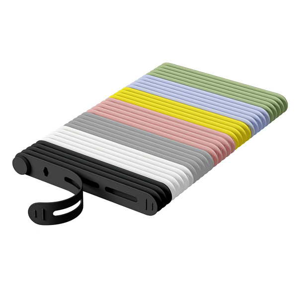 35 Pcs Silicone Cable Organizer Reusable Cord Organizer Management Ties