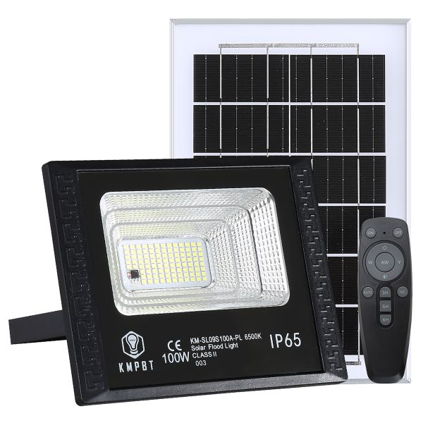 Solar Flood Light 100W Sun-Powered Lamp Floodlight for Power Shortage Place