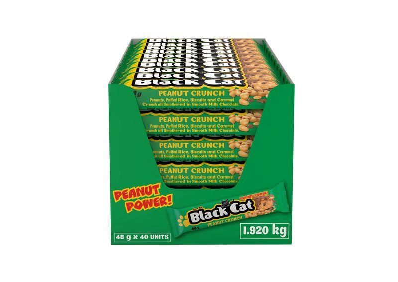 Black Cat Choc Bar Peanut Crunch 48g X 40