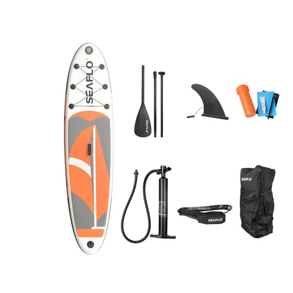 Seaflo Waikiki 10" SUP Including Accessories - White/Orange