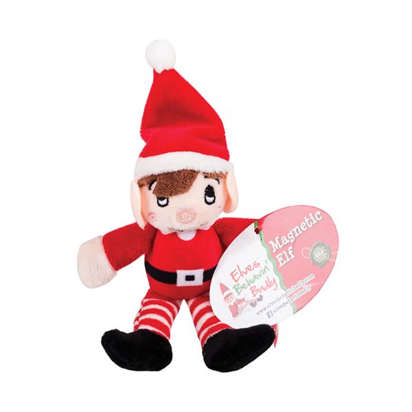 Magnetic Elf - Plushy Toy - Red &amp; White - 12 Pack