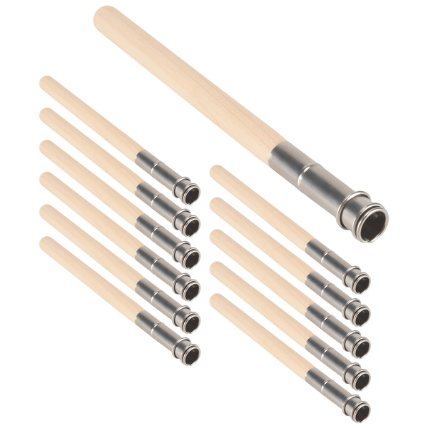 12 Pieces Wooden Pencil Extenders Art Pencil Lengthener Crayon Extension wi
