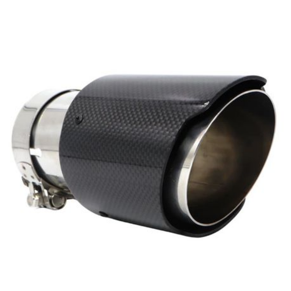 Exhaust Tip Exhaust Tail Piece Shinny Carbon Outer Chrome Inner