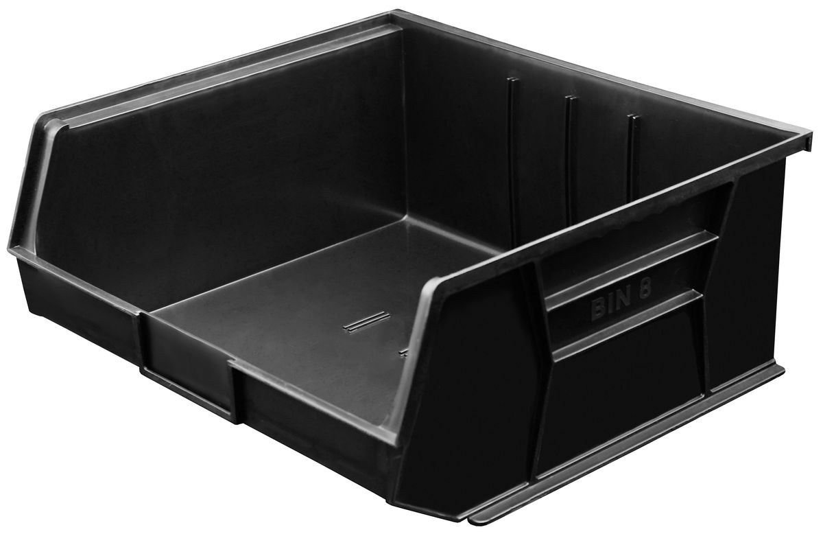 Bin8 - Black Storage Bin 375mm x 420mm x 180mm (Pack of 8)