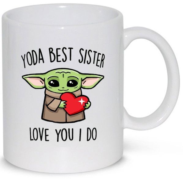 Yoda Best Sister Love You I Do Star Wars Birthday Christmas Gift Mug