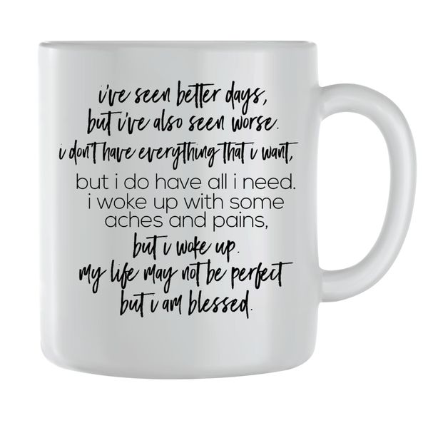 I'm Blessed Coffee Mugs for Men Women Motivational Sayings Graphic Cup 143