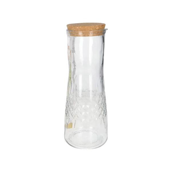 Juice Glass Jar Wooden Lid 26.5cm