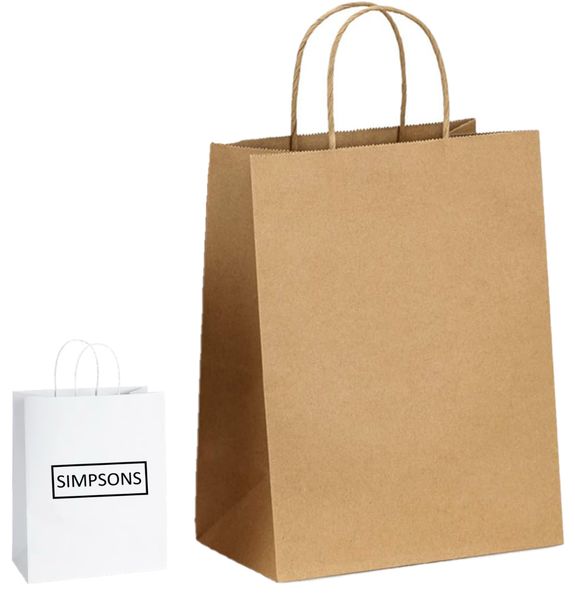 Durable Paper Gift Bags (12 Pack) &amp; Simpsons Gift Bag