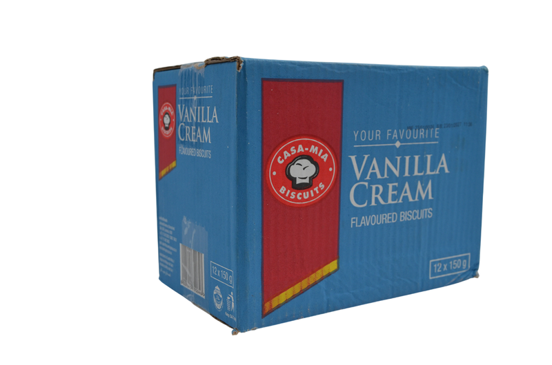Casa Mia Vanilla Cream Flavoured Biscuits (12 x 150g)