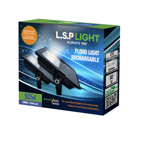 50W Battery backup Flood-Light (4hr loadshedding light)