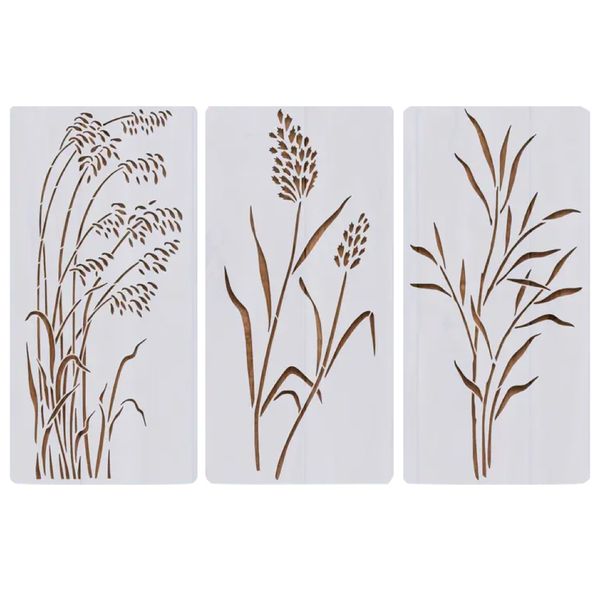 Craft Reusable Wildflower Stencils For DIY Painting Projects 3pcs - 40cm