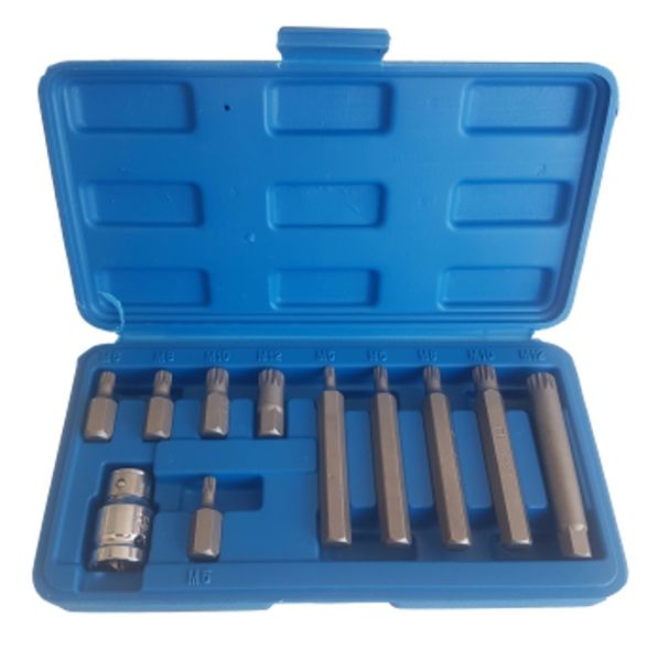 Camco 11 Piece Multi Spline Bit Set - Inch Drive