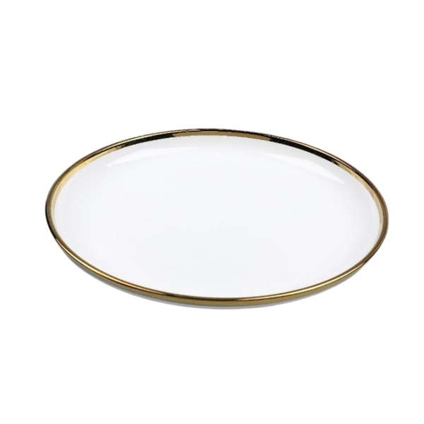 10" Luxury Versatile Use Dinner Plate With Gold Trim