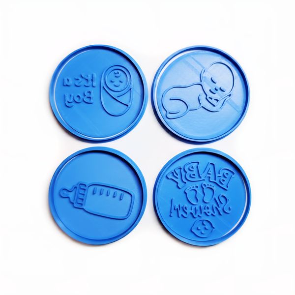 Baby Boy Fondant Stamp Set - 4 Piece