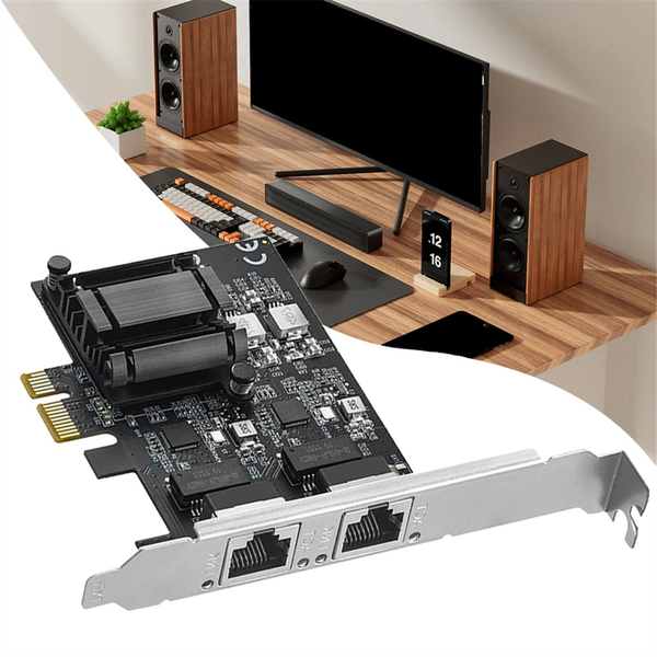 Pcie To 2-Port 2.5G Gigabit Network Card Server Desktop Soft Routing