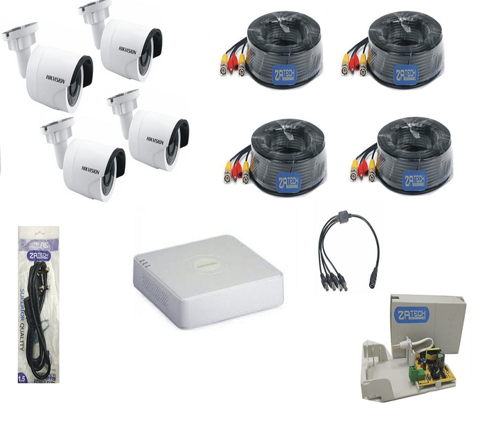 Hikvision 4CH 2MP Standard Bullet DIY Kit