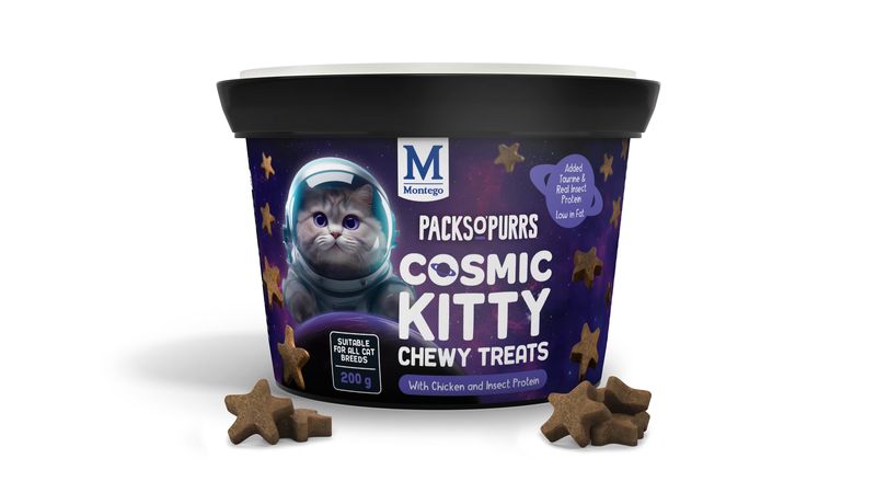 Montego Packs O' Purrs Chicken &amp; Insect Protein Chewies 200g